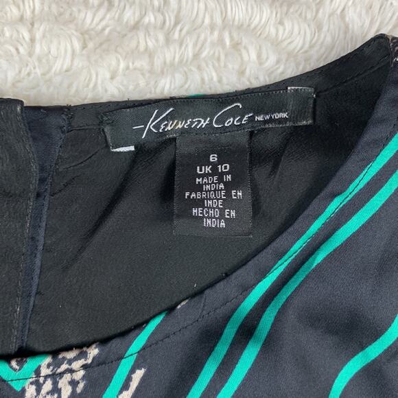 Kenneth Cole New York geometric leopard and snake patterned dress, size 6 - Picture 5 of 13